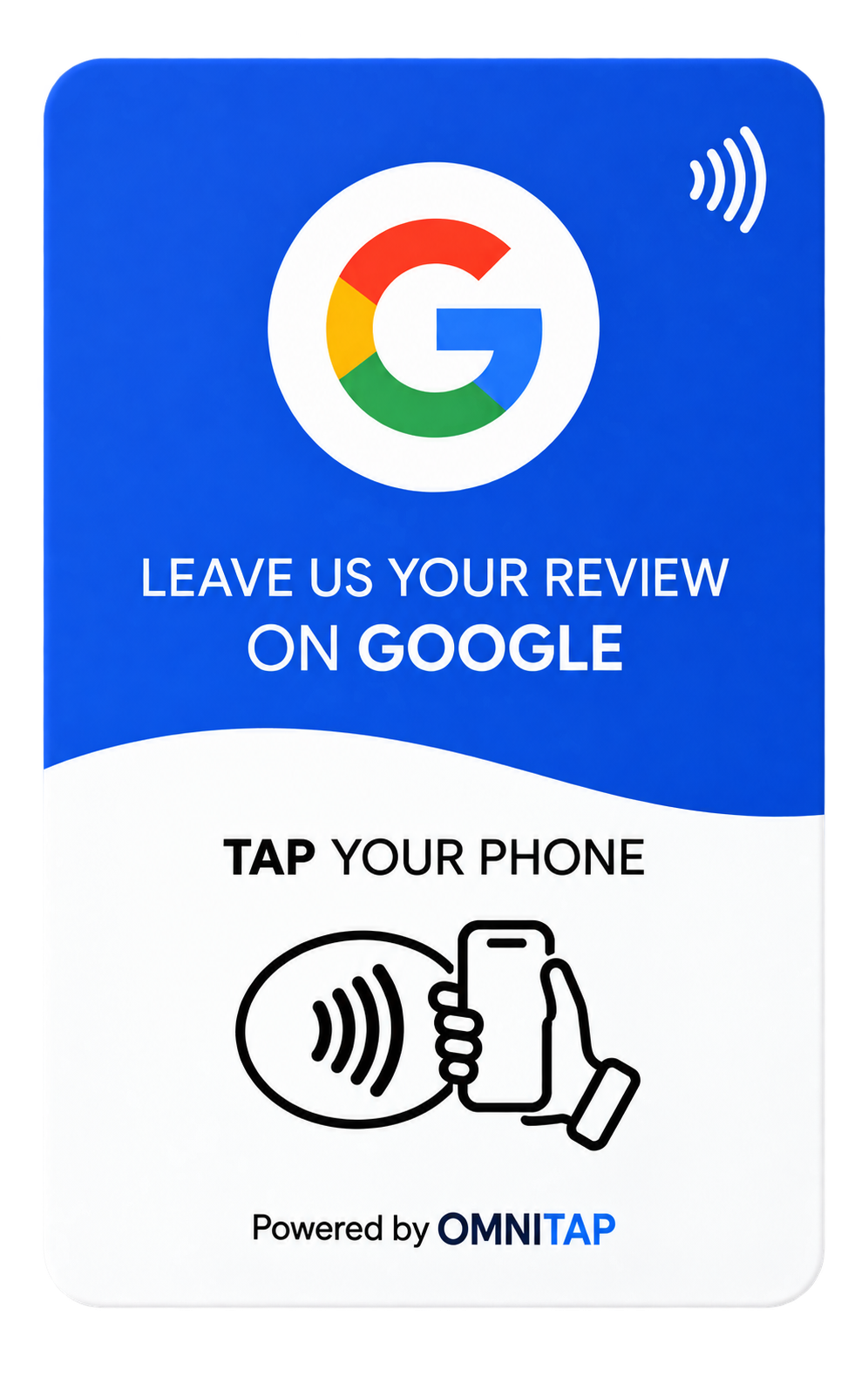 Design 02 - Cobalt Wave Google Review Card