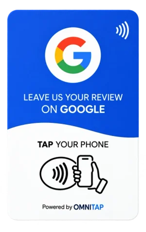 Design 02 - Cobalt Wave Google Review Card