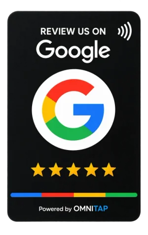 Design 03 - Matte Black Google Review Card